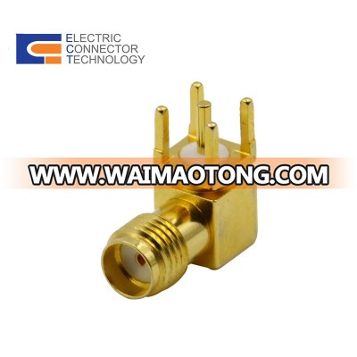 SMA Female Right Angle on PCB RF Coaxial Connector