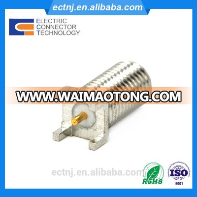 RF Application and Female Gender MCX Straight Receptacle PCB Mount Coaxial Connector